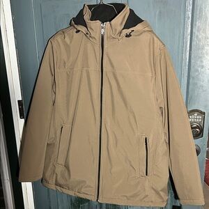 Men's Hooded Softshell Jacket - Tan